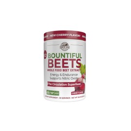 Country Farms Bountiful Beets, Wholefood Beet Extract Superfood, Helps Support Healthy Circulation and Promote Energy, Nitric Oxide Boost, Cherry Flavor, 30 Servings