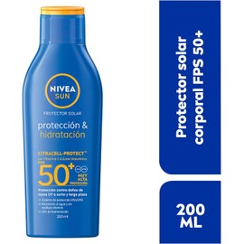 Protector Solar Corporal NIVEA SUN Protección E Hidratación Fps50+ 200Ml Con Vitamina C Y Ácido Hialurónico