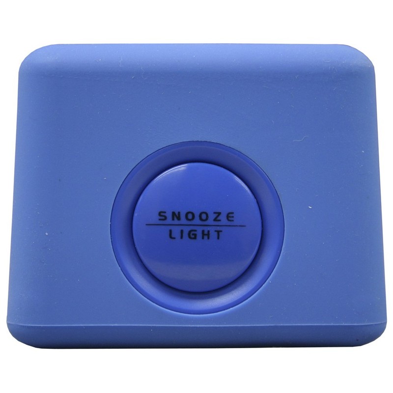 Equity 70913 Digital Blue Silicone Cube Alarm Clock with On-Demand