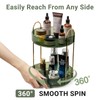 Asayuee 360 Rotating Makeup Organizer for Vanity,2 Tier Large Capacity