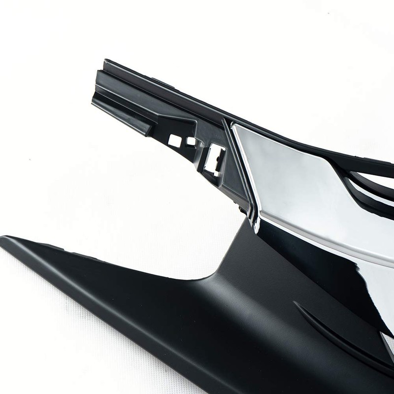PIT66 Front Upper Bumper Hood Black Chrome Grille Compatible with