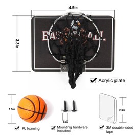 GYSH Indoors Office Desktop Mini Basketball Hoop,Smallest Foam Basketball and Hoop Stands,It can be Installed on The Desk or Table,Basketball Game,Desk Toys for Office for Adults (Eagle)