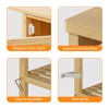 HITNET Bathroom Floor Cabinet, Bamboo Storage Cabinet with Door and