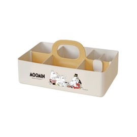 Nishiki Kasei Storage Case, Moomin, Beige, Approx. 11.0 x 7.3 x 5.3 inches (28 x 18.5 x 13.5 cm), Made in Japan, Box, Storage, Cosmetic Box, Candy Case