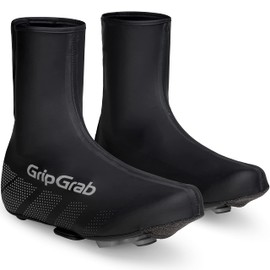 GripGrab Ride Waterproof Road Bike Cycling Overshoes Thin Windproof Adjustable Bicycle Rain Protection Shoe Covers, Black, XL (UK 9.5-10.5)