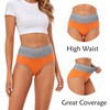 CULAYII High Waisted Underwear for Women Cotton Briefs Full Coverage