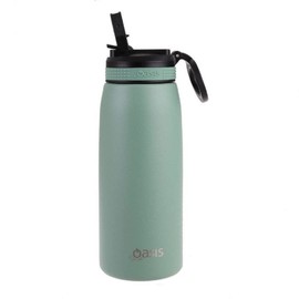 Oasis Stainless Steel Double Wall Insulated Sports Bottle W/Sipper 780Ml - Sage Green