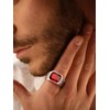 Bestyle Stainless Steel Rings for Men Boys - Classic Red
