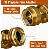 CALPOSE 1lb Propane Tank Adapter, Solid Brass 20lb to 1lb