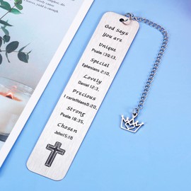 Baptism Gifts for Women Men Christian Back to School Supplies for Kids Friends Religious Gifts for Church You are Unique Gifts Inspirational Religious Bible Bookmark Women Faith Based Gifts Church