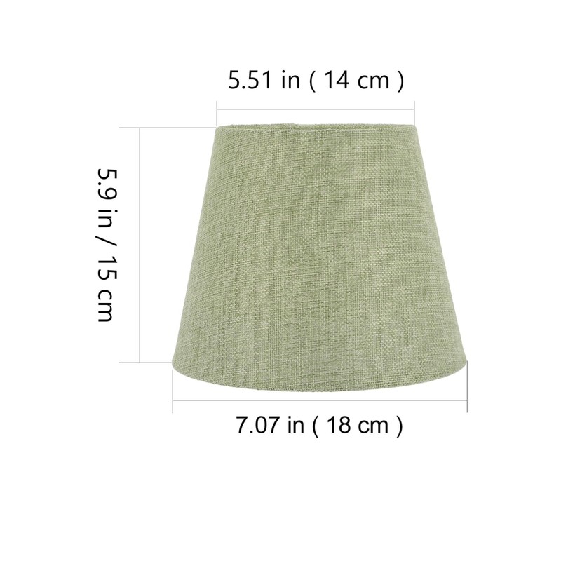 Totority Green Bedside Lamps Lampshade Taper Fabric Lampshade Simple Style
