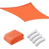 Yescom 1 Pack 12'x12' Square Sun Shade Sail Bright Orange