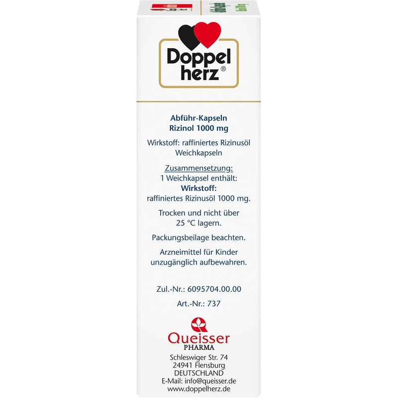 Doppelherz laxative capsules castor 1000 mg - castor oil 100%
