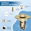 iFealClear 2 Pack Upgraded 4-in-1 Bathroom Sink Drain Strainer, Universal