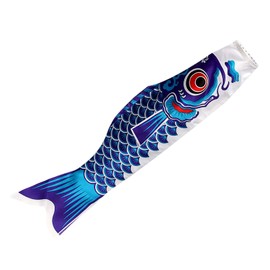 39Inch Japanese Carp Windsock Koinobori Wind Socks for Outside Window Wall Hanging Fish Flag Banner Japanese Fish Kite Wind Streamers for Japan Children's Day Home Yard Decor (blue)