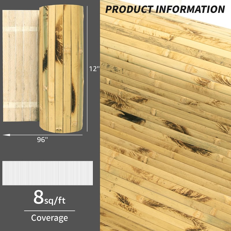 Art3d Natural Bamboo Wall Panel for Interior Wall Decor, Renewable