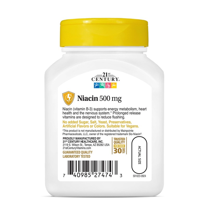 21st Century 21st Century Niacin 500 mg Prolonged Release Tablets,