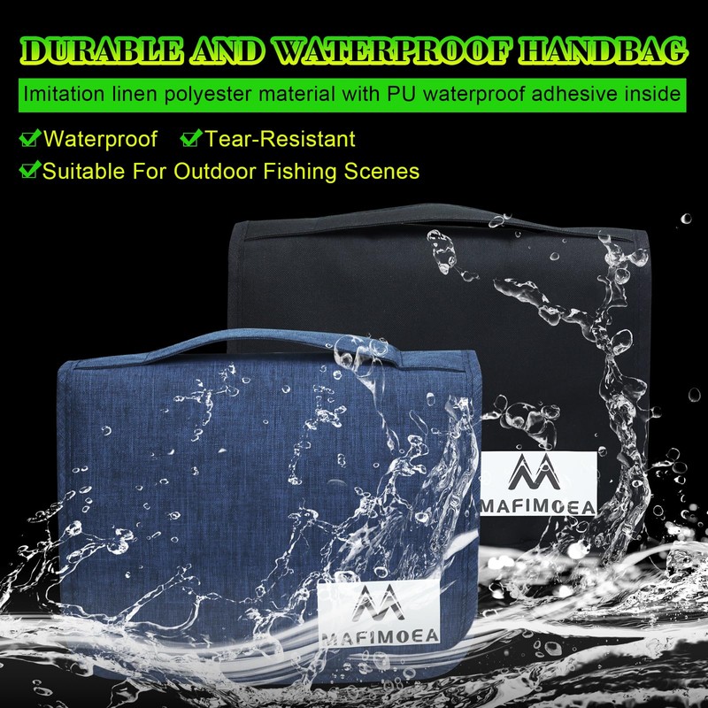 MAFIMOEA Fishing Handheld Tackle Storage Bag, Dry-Wet Separation, Waterproof Fishing