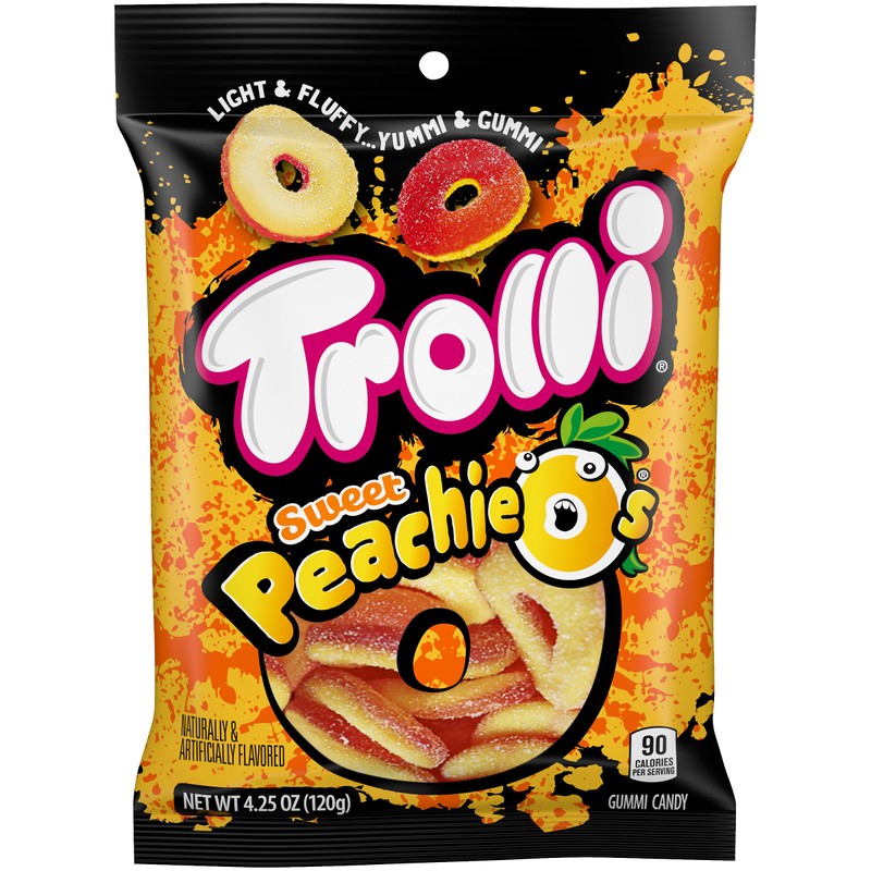 Peach Rings Sweet Peachie O's, 4.25oz Bags (Pack of 3)