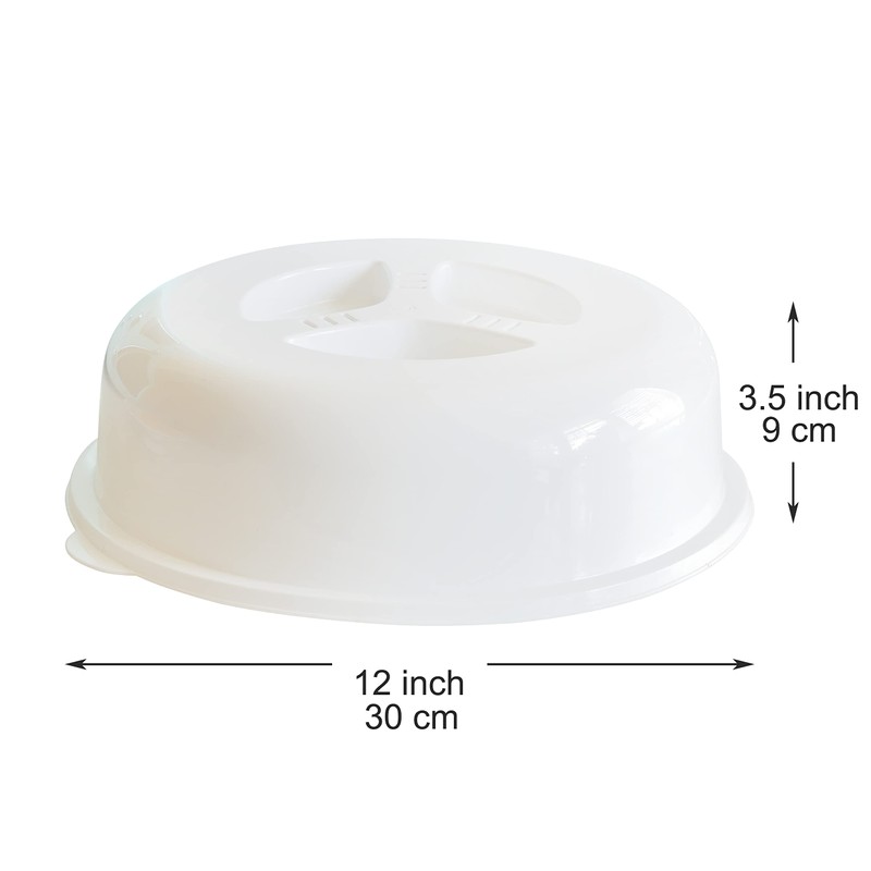 Youngever 2 Pack 12 Inch Plastic Microwave Splatter Covers, Reusable