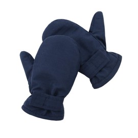 Lined Fleece Toddler Mittens Kids Winter Warm Gloves Child Ski Gloves Waterproof Snow Baby Mitten for Boys Girls Navy M
