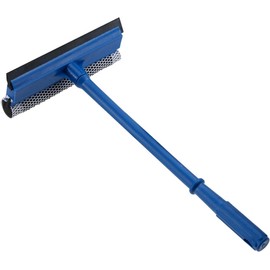 15.9 Inch 2-in-1 Window Squeegee with Sponge and Soft Rubber Strip - Multi-Purpose Glass, Shower, and Car Window Cleaner Tool