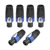 sourcing map SpeakOns Speaker Female Adapter Connectors,4-Pole Speaker Plug Twist