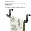 Over The Door Towel Rack, 2Pcs Stainless Steel Black Hangable