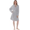 PAVILIA Light Gray Short Robe for Women, Womens Robes Lightweight,