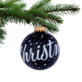 corpus delicti Christmas Baubles Black (Set of 2) for Hand Lettering, Painting and Labelling - DIY Christmas Tree Decoration Black Magic