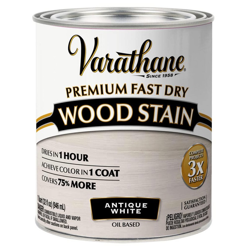 Varathane Premium Fast Dry Wood Stain, Quart, Antique White