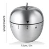 2Pcs Kitchen Timer, Egg Fruit Shape Stainless Steel Waterproof Mechanical