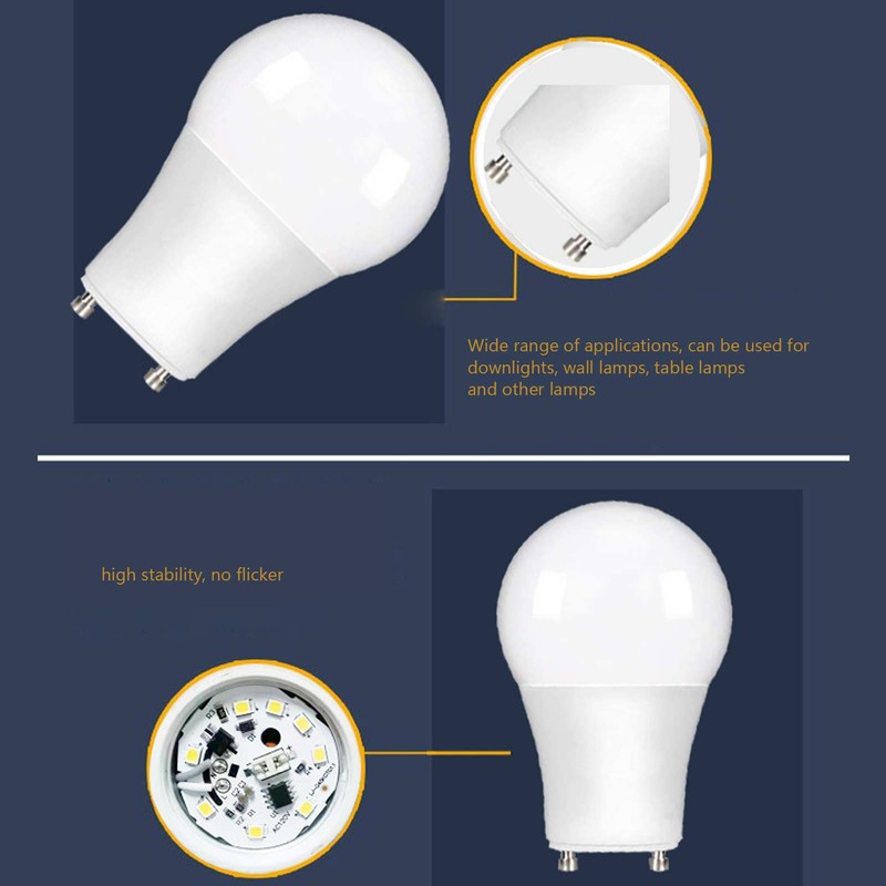 4PCS GU24 Light Bulb High Brightness Energy Saving LED A19
