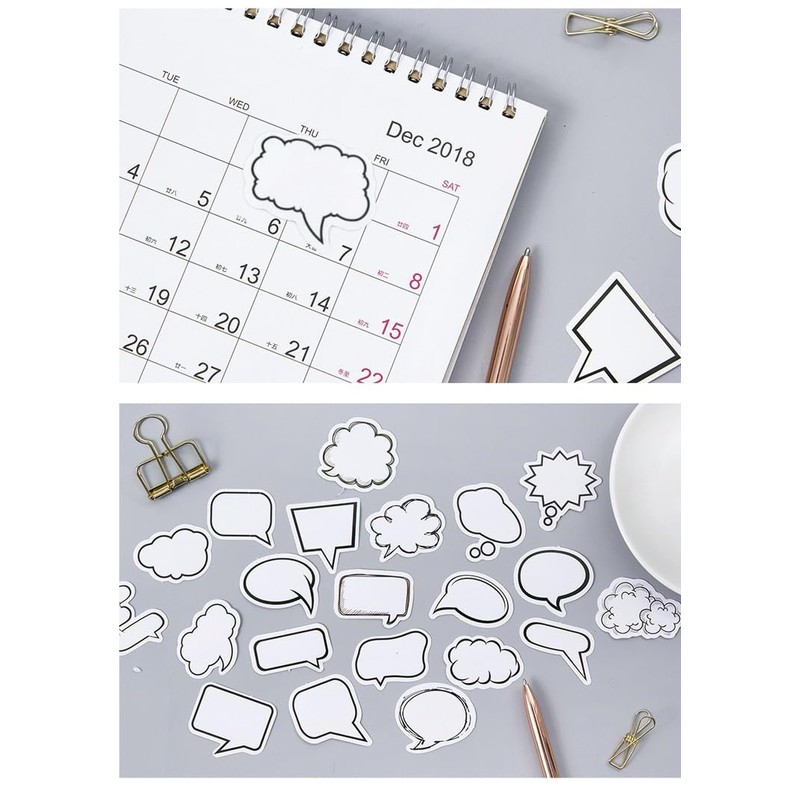 Flake Seals, Bubble/Schedule, Notebook, Album, Decor, Letter, Calendar, Set of