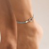 Wendalern Gold Heart Ankle Bracelet Diamond Rhinestone Love Heart Anklet