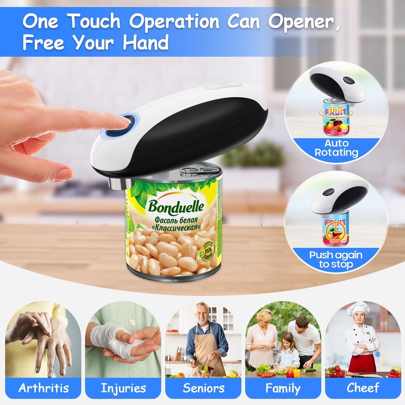 Electric Can Opener, Can Opener Electric Fits All Can Sizes,