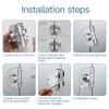 Glass Double Door Lock, no Drill Glass Door Lock Anti-Theft