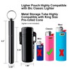 Lighter Case&Airtight Aluminum Metal Storage Tube Set,Waterproof Aluminum Container +