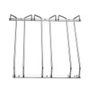 Dianoo ワイングラスラック キャビネット下吊り下げワイヤー 脚付きグラスラックホルダー ネジ付き クロム仕上げ 35cm 3列