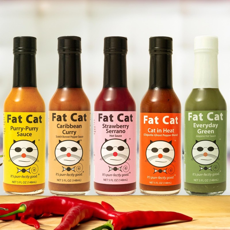 Hot Sauce Variety Pack by Fat Cat Gourmet - 9