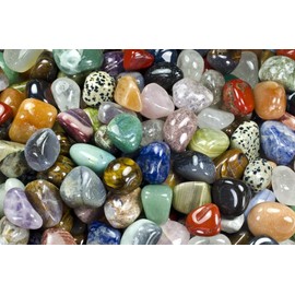 CRIGEMA 3 Pieces Tumbled Stones Cut Natural Stone for Healing Stone, Reiki and Meditation, 20-25 mm (KUNZITE)