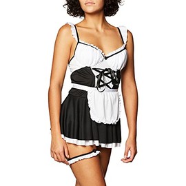 Escante French Maid, Black/White, Large