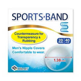 SPORTS BAND Ultra-Thin Waterproof Nipple Covers for Men - Skin-Friendly Adhesive Tape, Sweat-Resistant, Ideal for Sports and Everyday Wear,Transparent (1 Set)