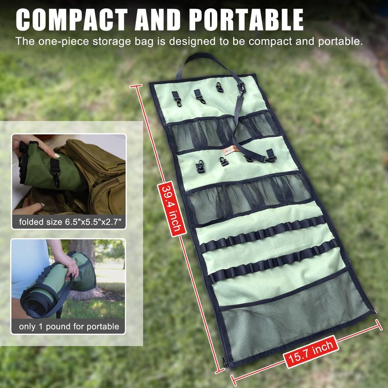 Camping Hanging Organizer - AYAMAYA Tent Organizer for Inside with