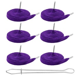 Mandala Crafts Purple Drawstring Replacement Draw Cord for Sweatpants Waist - 6 55 Inch Cotton Flat Drawstring Cord Hoodie String Replacement & Drawstrings Threader