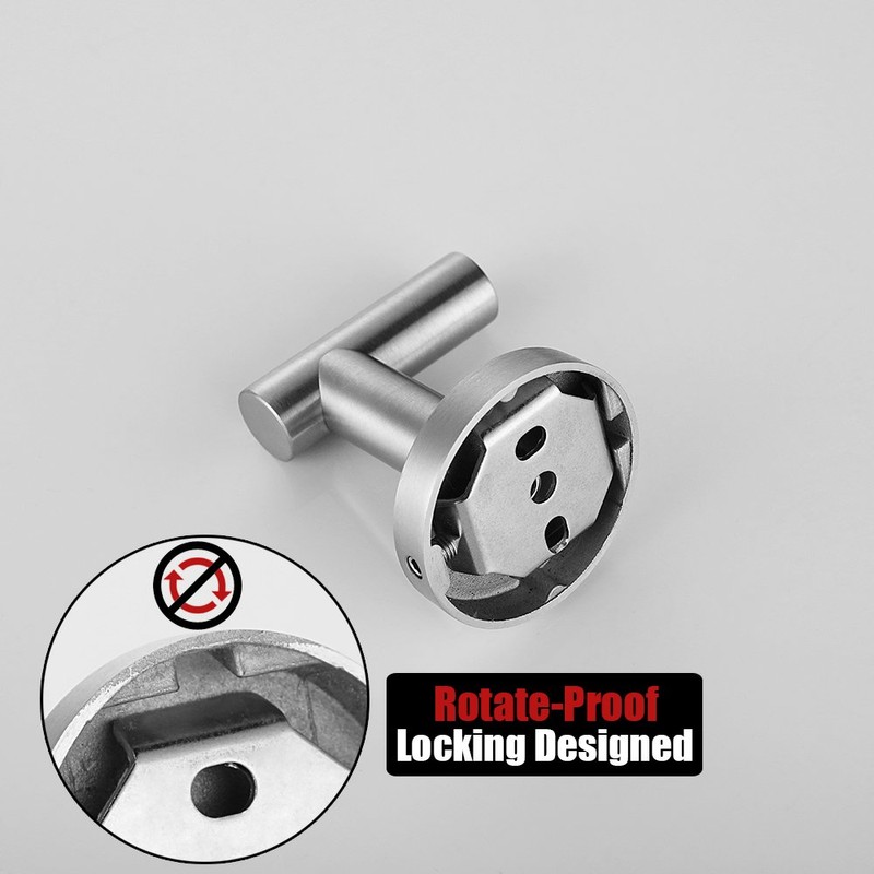JQK Bathroom Towel Hook Brushed, Coat Robe Clothes Bath Wall