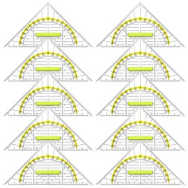 YDHfdc Set Square Made of Plastic Set of 10 Flexible Set Square with Handle Shatterproof Set Square Small for Circles Drawing for Students Office Designer Painting