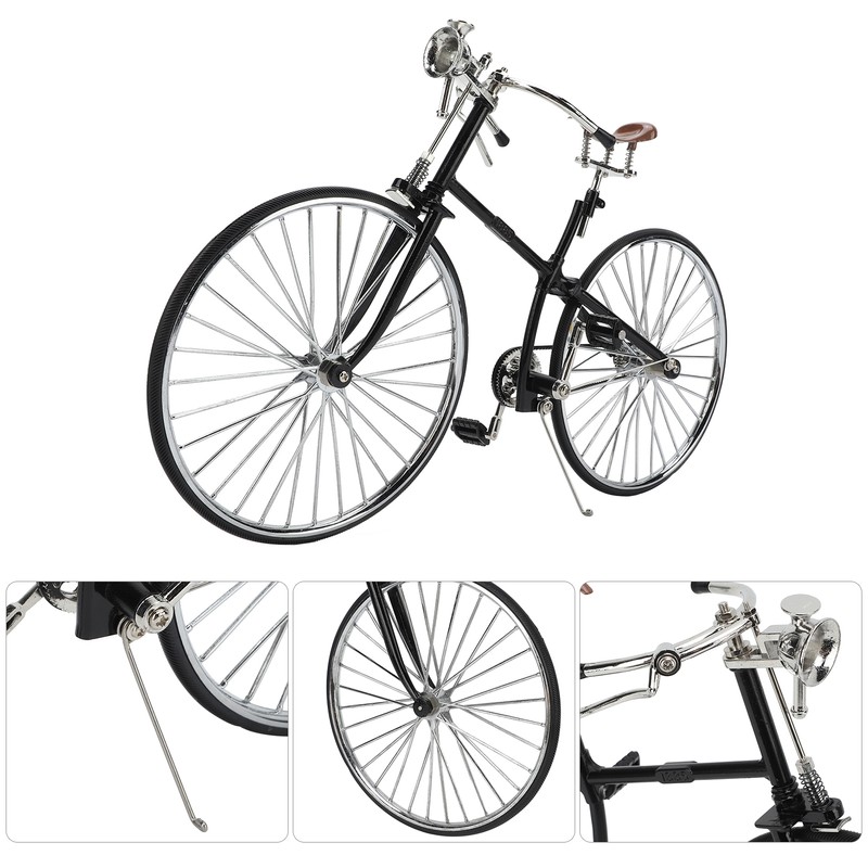 Retro Bicycle Model Retro Style 1:10 Scale Detachable Durable Metal