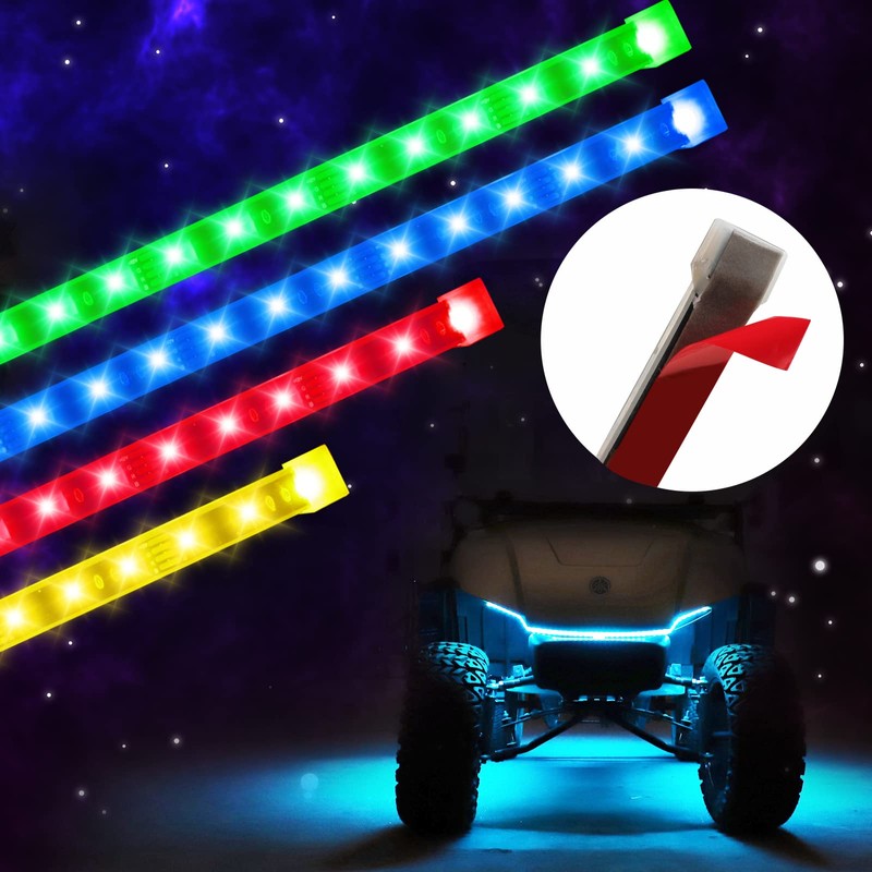 Roykaw Golf Cart Underglow LED Light Strip Kit Underbody Neon