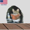 3D Wall Sticker Realistic Mouse Decal Miniature Mouse Hole Home